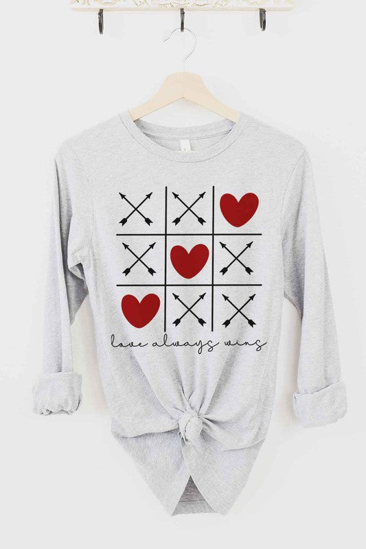 LOVE ALWAYS WINS VALENTINE LONG SLEEVE TEE
