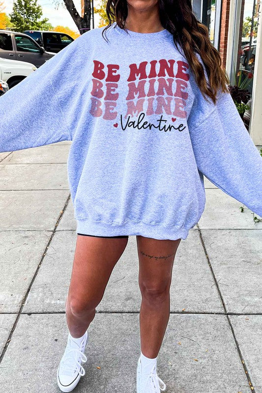 BE MINE VALENTINE PLUS SIZE SWEATSHIRT