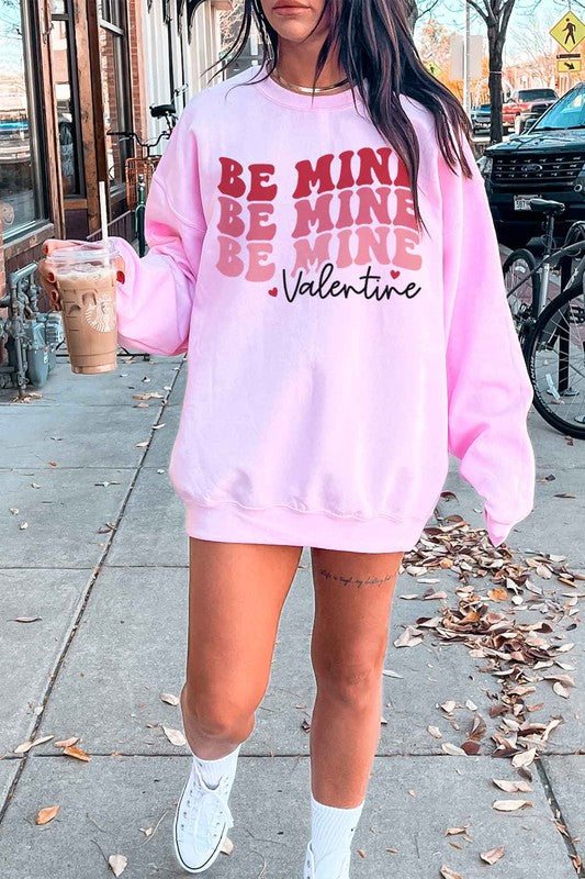 BE MINE VALENTINE PLUS SIZE SWEATSHIRT