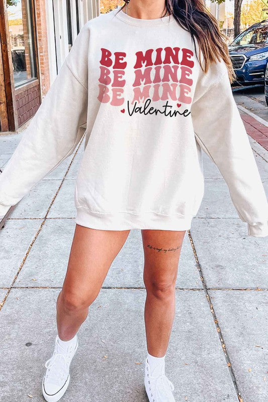 BE MINE VALENTINE PLUS SIZE SWEATSHIRT