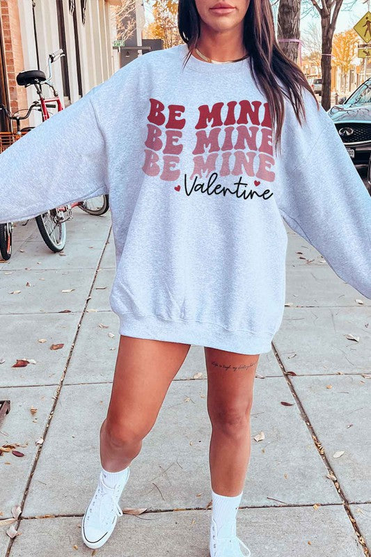 BE MINE VALENTINE PLUS SIZE SWEATSHIRT