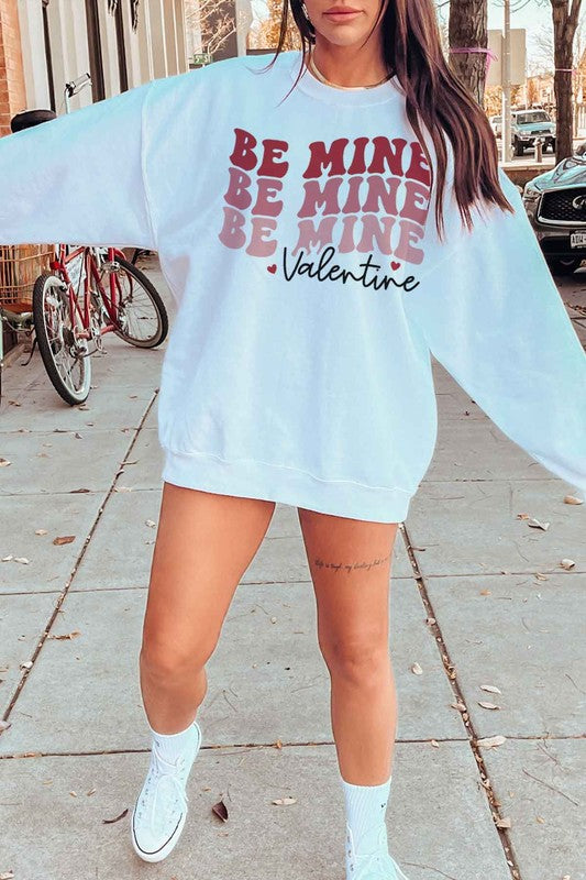 BE MINE VALENTINE PLUS SIZE SWEATSHIRT