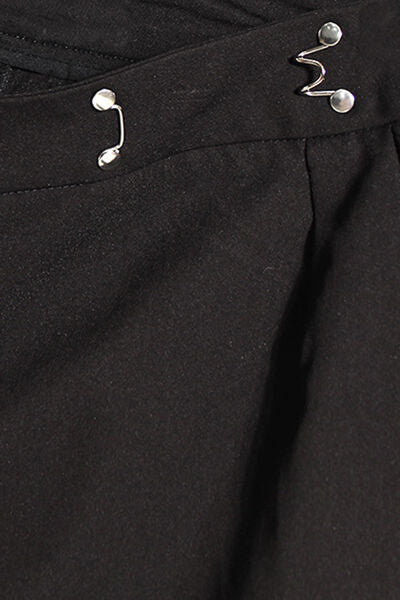 Ruched Pocketed Straight Pants