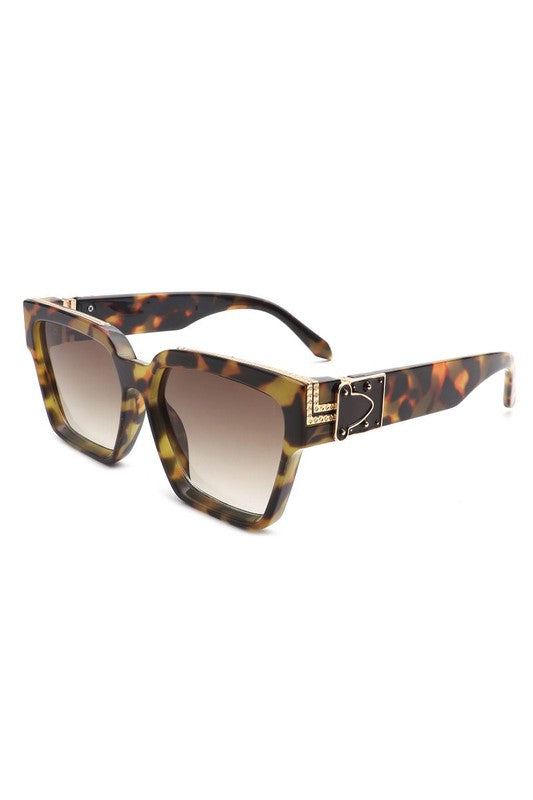 Square Retro Vintage Designer Fashion Sunglasses