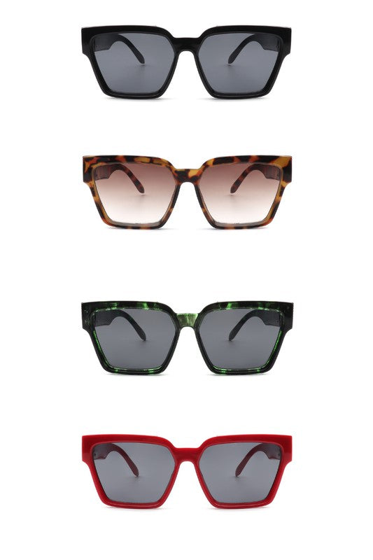 Square Retro Vintage Designer Fashion Sunglasses
