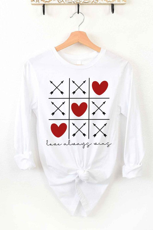 LOVE ALWAYS WINS VALENTINE LONG SLEEVE TEE