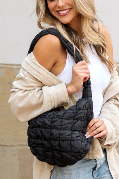 Dale Quilted Puffer Shoulder Bag