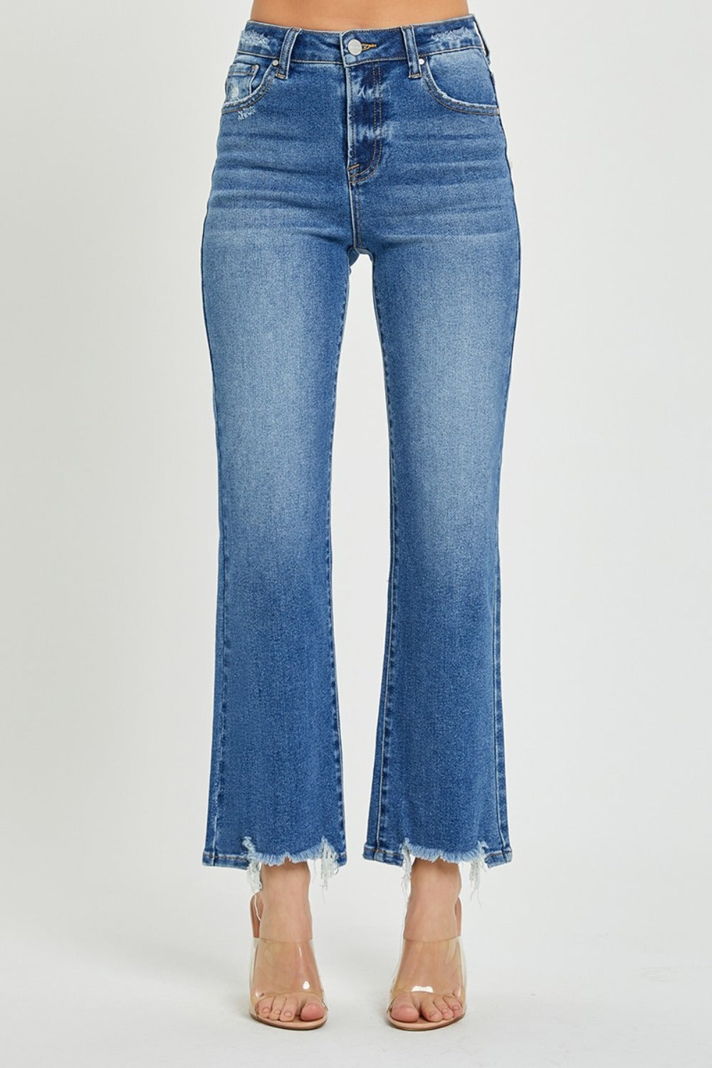 RISEN High Rise Straight Jeans