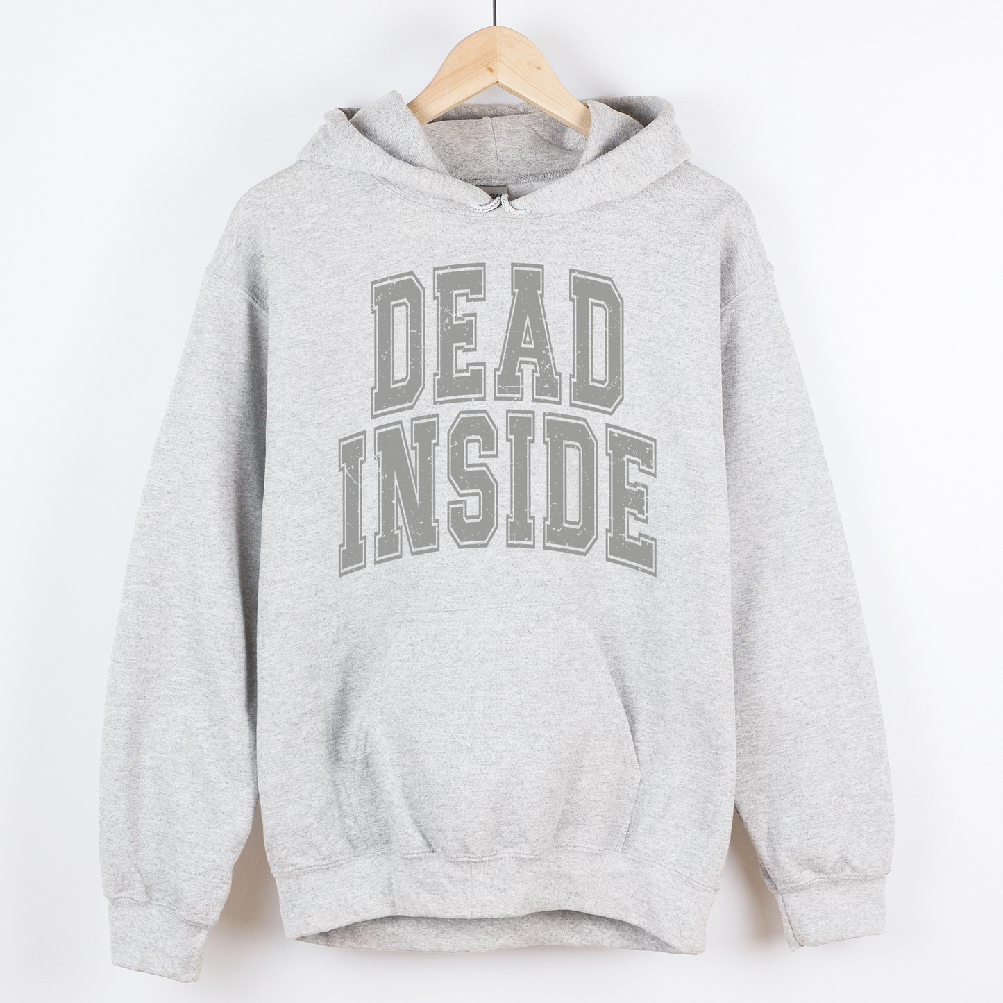 Dead Inside Mood Halloween Vibes Jack O Lantern Ghost Motif Retro Halloween Charm Cozy Fleece Hoodie